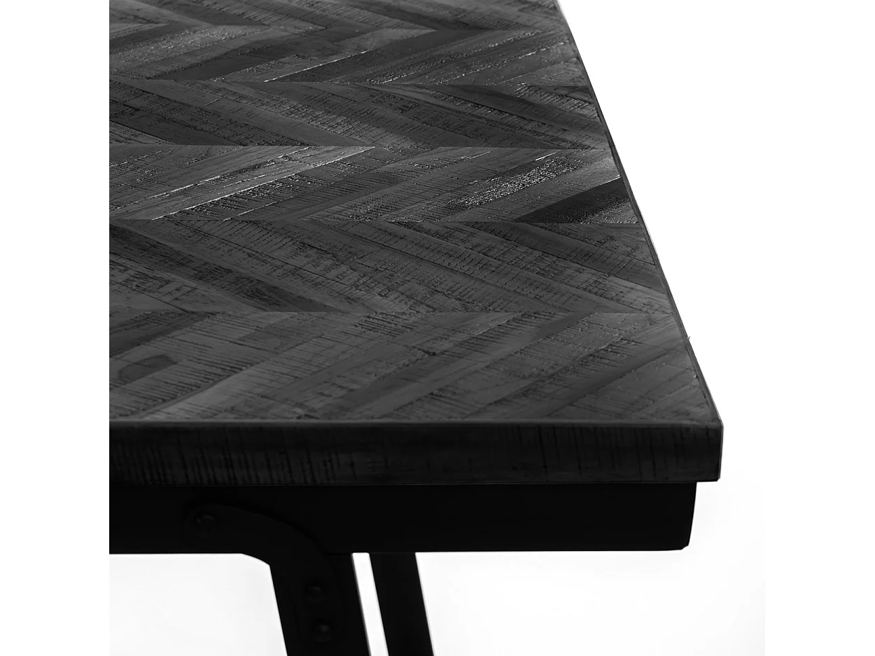 La Table Haute à Chevrons - Noir - 140