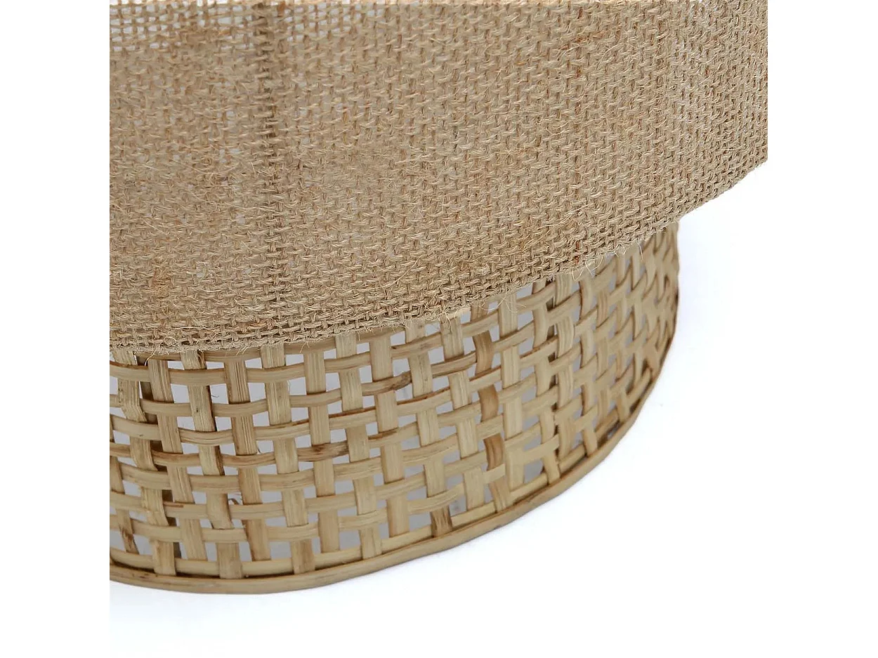 Die Bolly Jute Wandleuchte - Natur - M