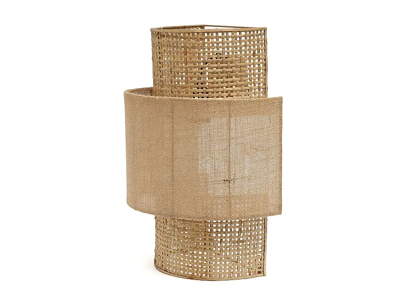 Die Bolly Jute Wandleuchte - Natur - M