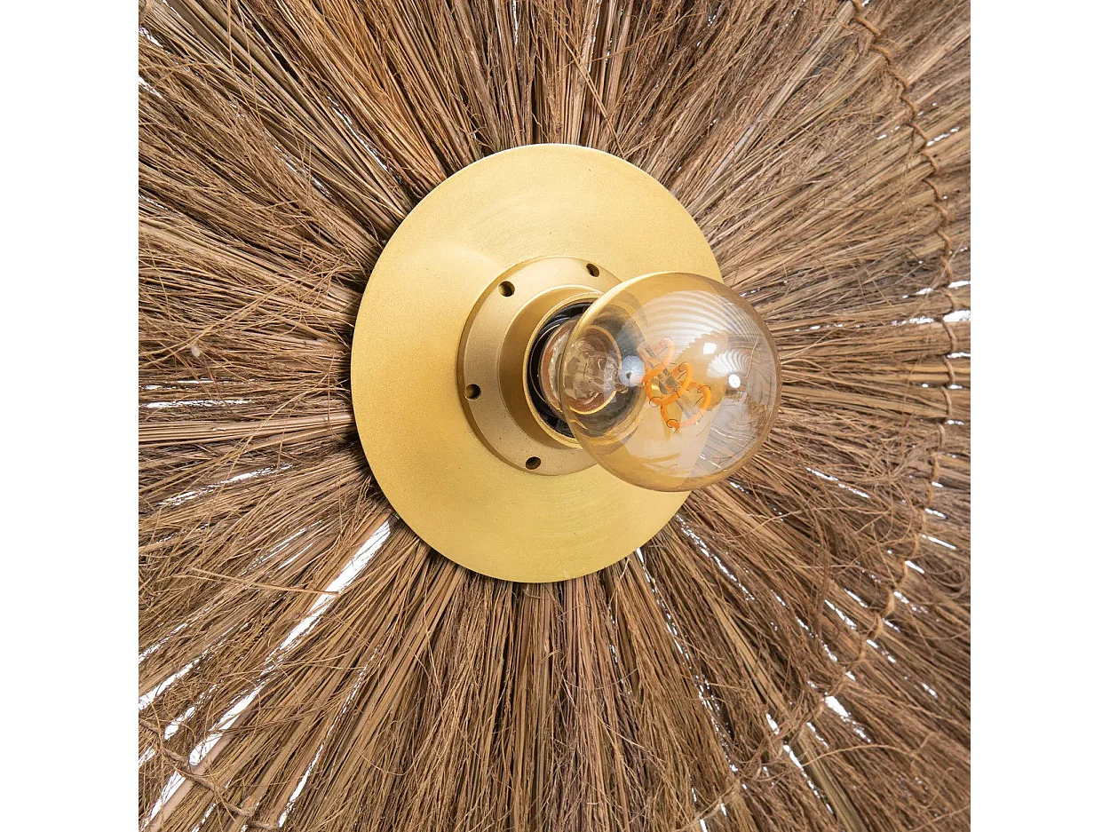 De Chi-Chi Muurlamp - Naturel Messing - L