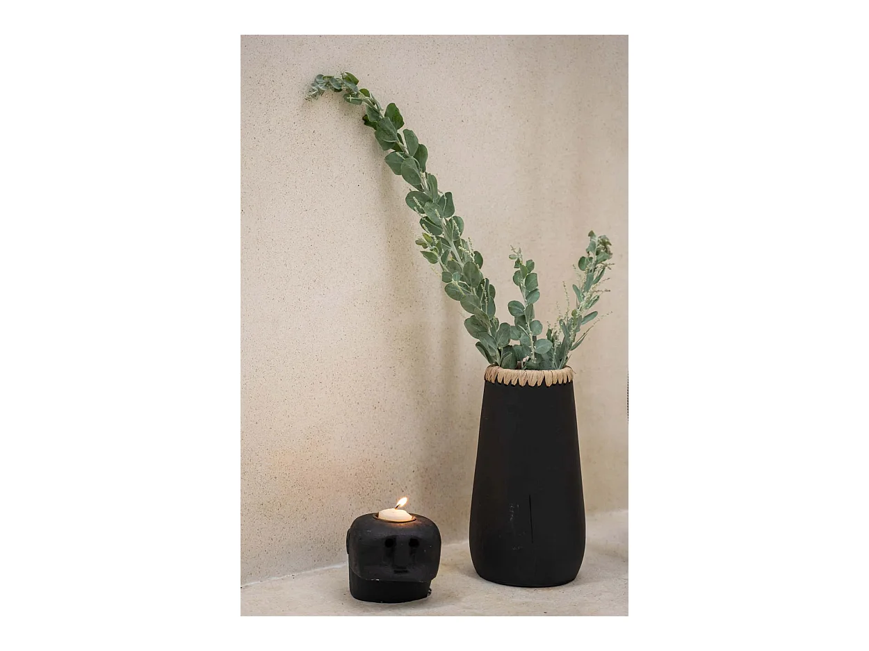 Le Vase Sneaky - Noir Naturel - M