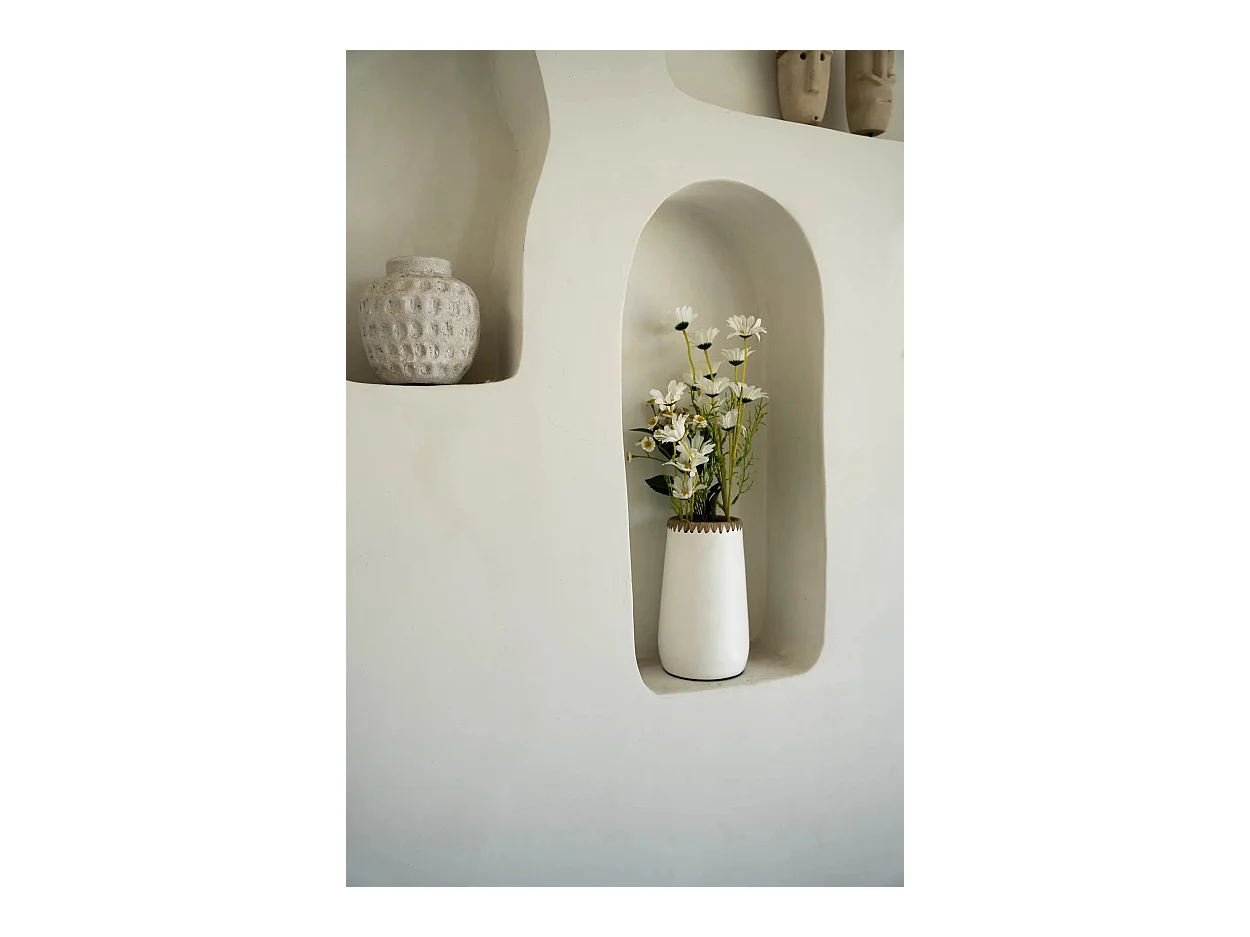 De Sneaky Vaas - Wit Naturel - S