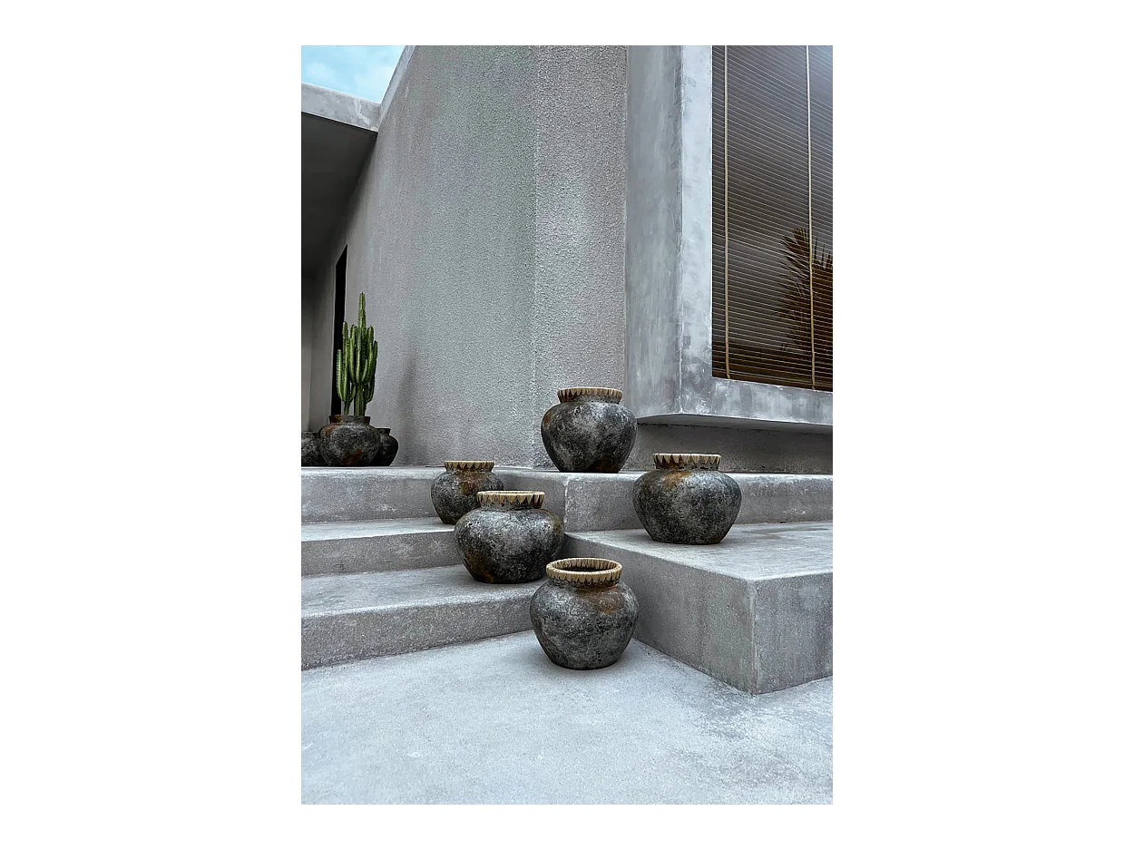 Die Styly Vase - Antik Grau - M