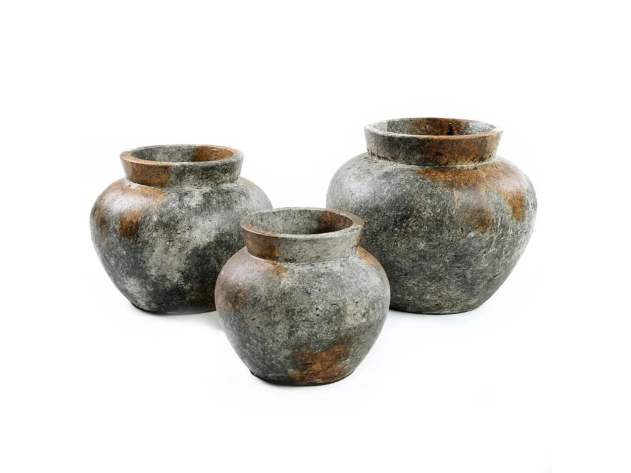 Die Funky Vase - Antik Grau - M