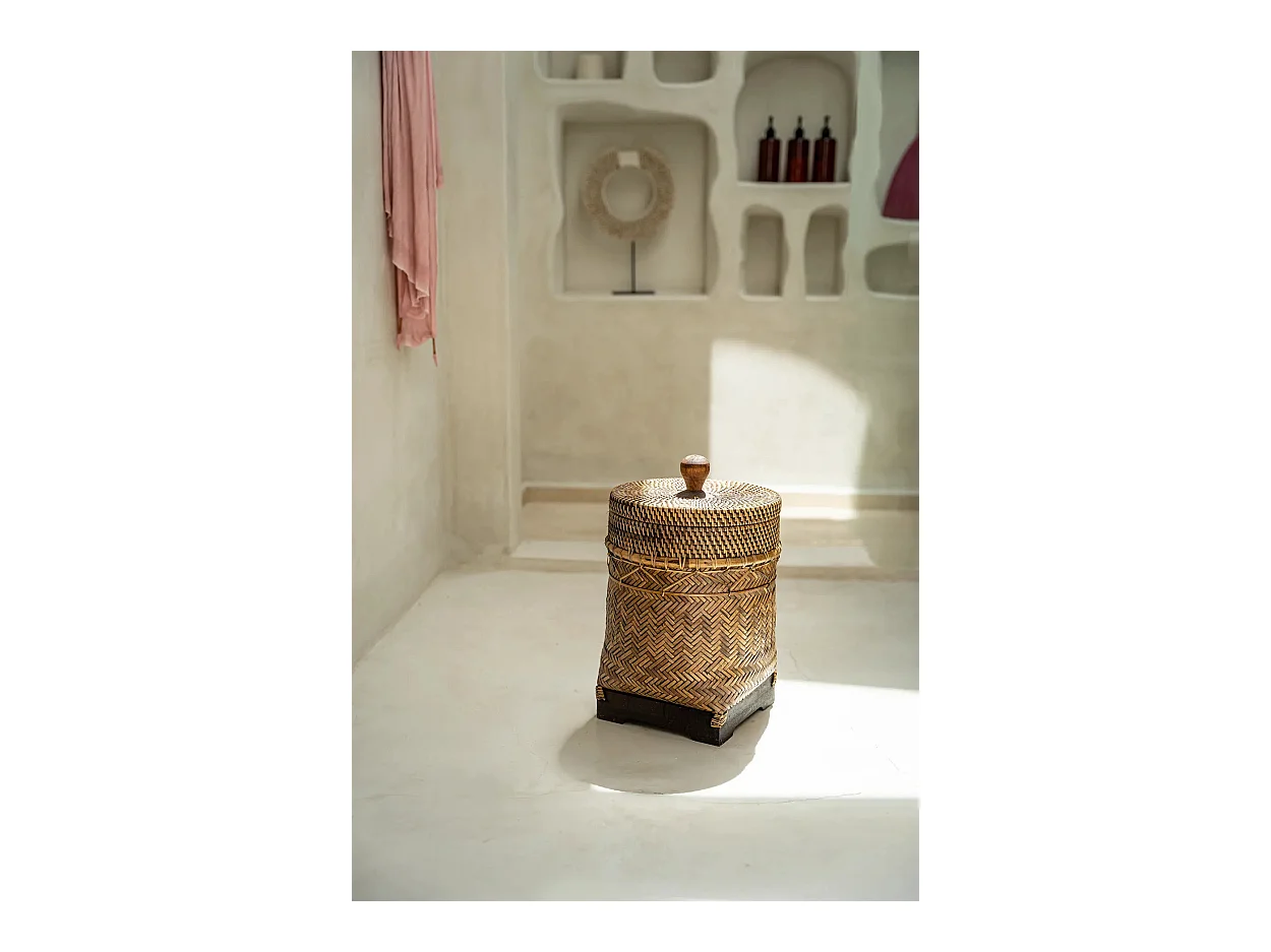 Der Badezimmer-Müllkorb – Naturbraun