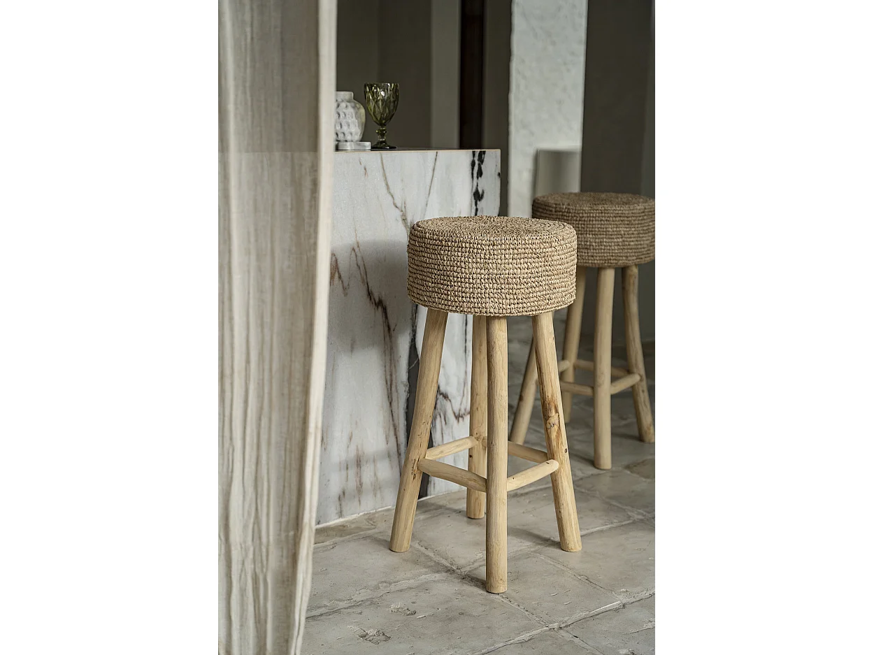 Le Tabouret De Bar En Raffia