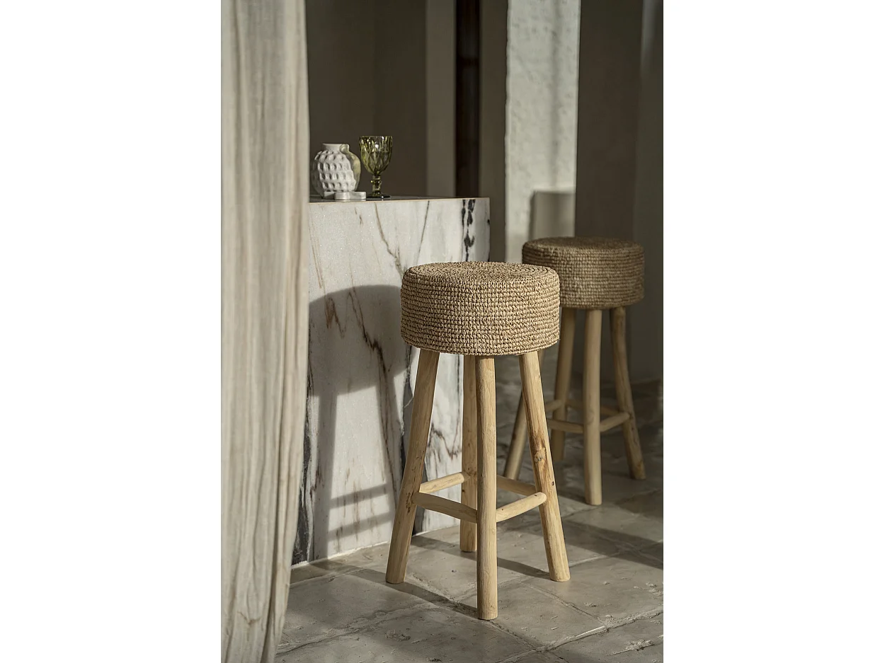 Le Tabouret De Bar En Raffia