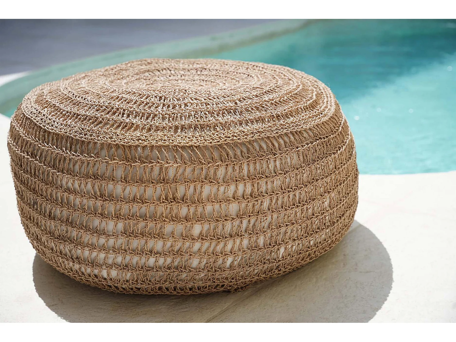 Der Sitzhocker aus Seegras – Natur – M