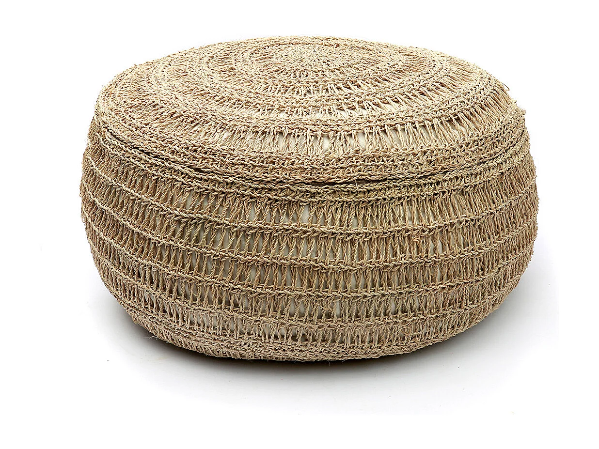 Le Pouf en Jonc de Mer - Naturel - M