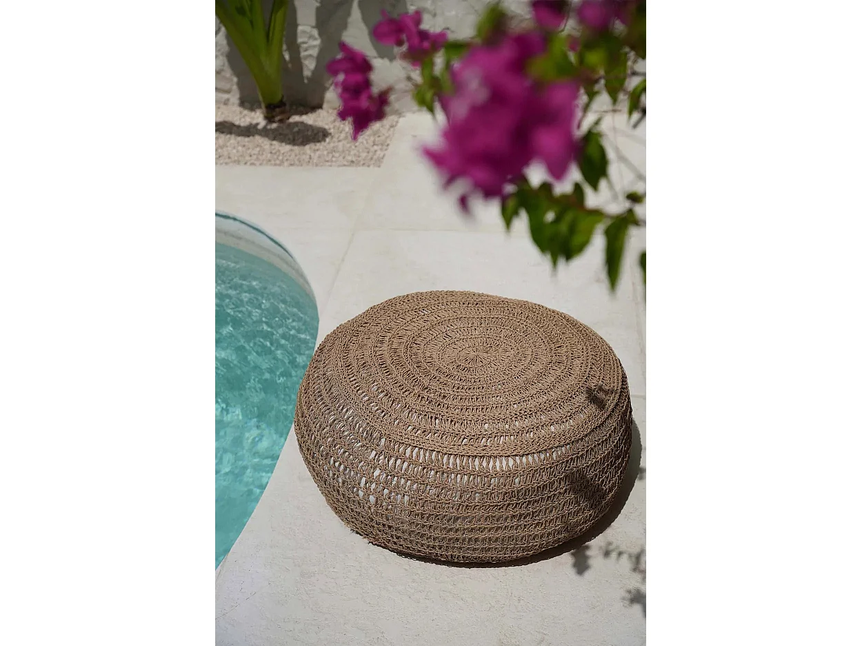 Le Pouf en Jonc de Mer - Naturel - M
