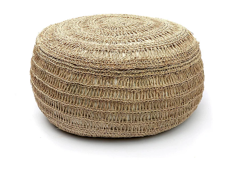 Le Pouf en Jonc de Mer - Naturel - M