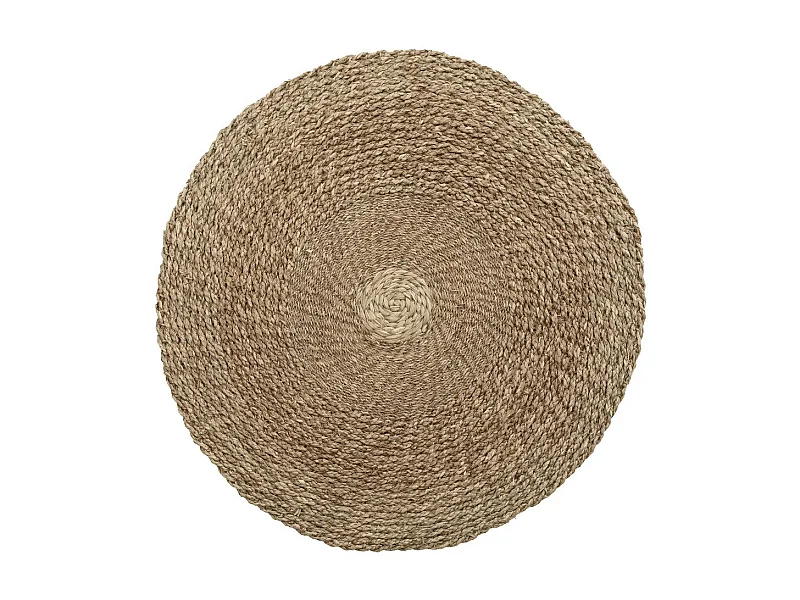 Tapijt Mekong River Natuurlijk Rond 90cm - Handgemaakt van Zeegras - Kuststijl