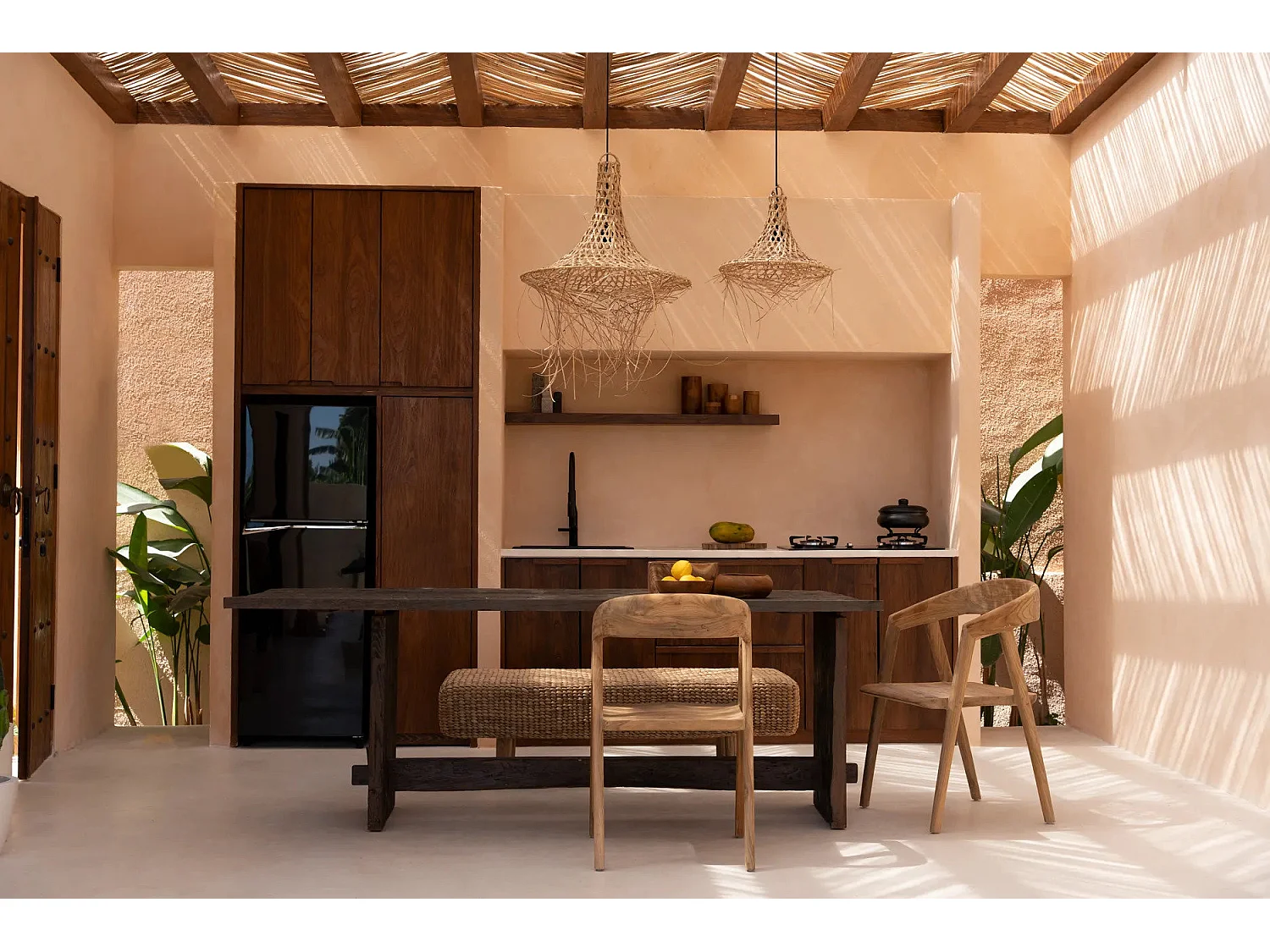 Die Mykonos Pendelleuchte - Natur - M