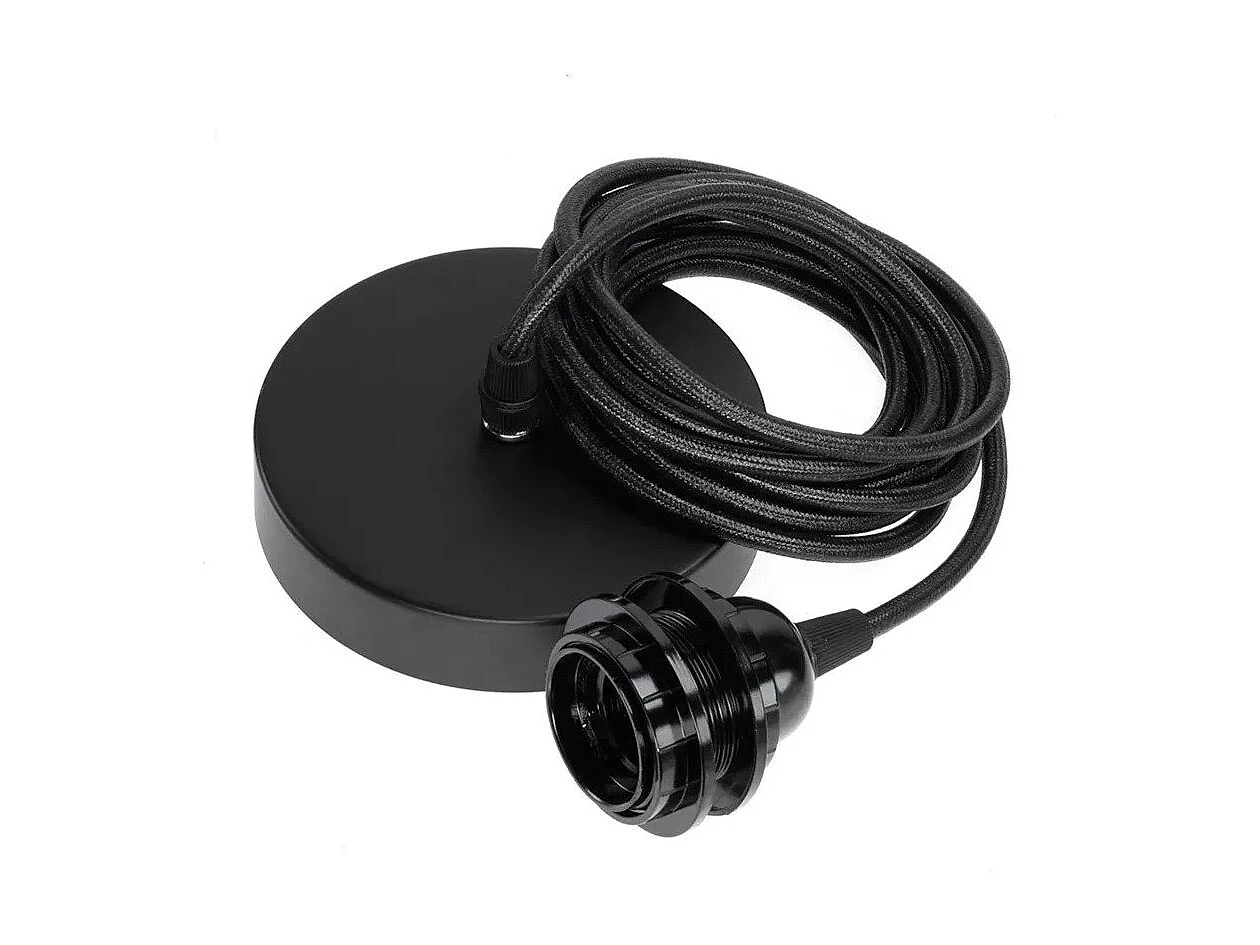 Rosace De Plafond - Noir - 1 Douille