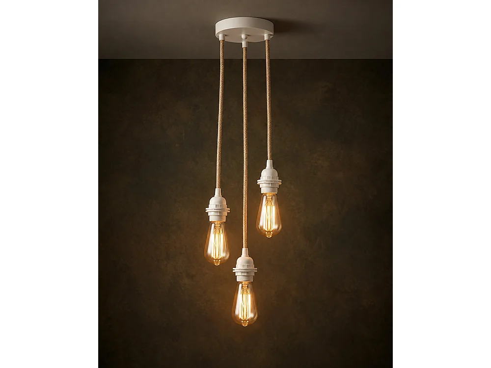 Douille Plafond - Blanc Naturel - 3 Fixations