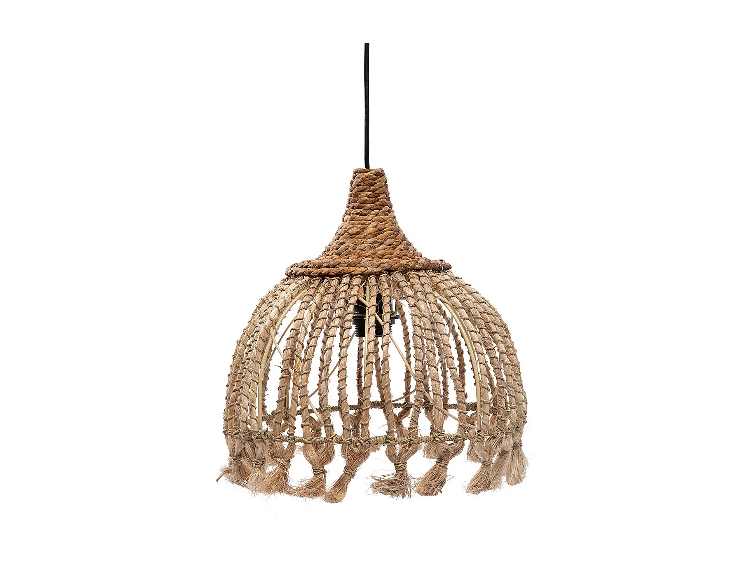Die Abaca Tassel Pendelleuchte - Natur - S