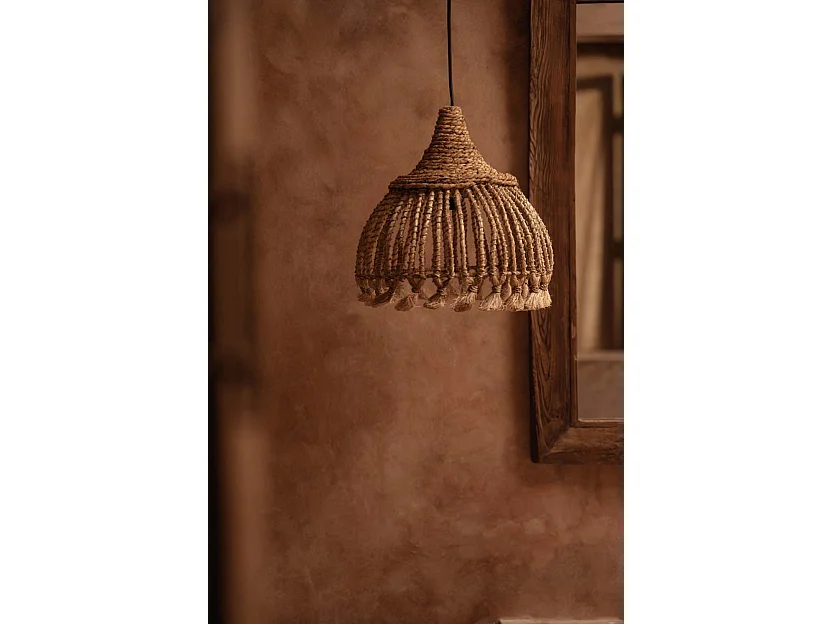 Die Abaca Tassel Pendelleuchte - Natur - S