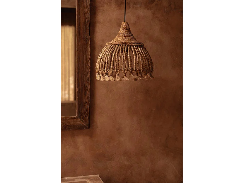 Die Abaca Tassel Pendelleuchte - Natur - S