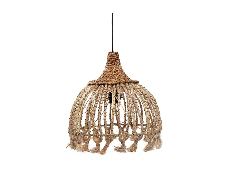Die Abaca Tassel Pendelleuchte - Natur - S