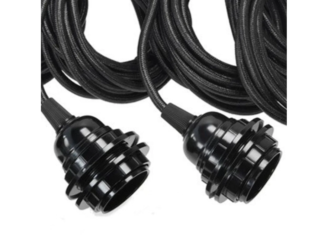 Douille de Plafond - Noir - 5 Pièces