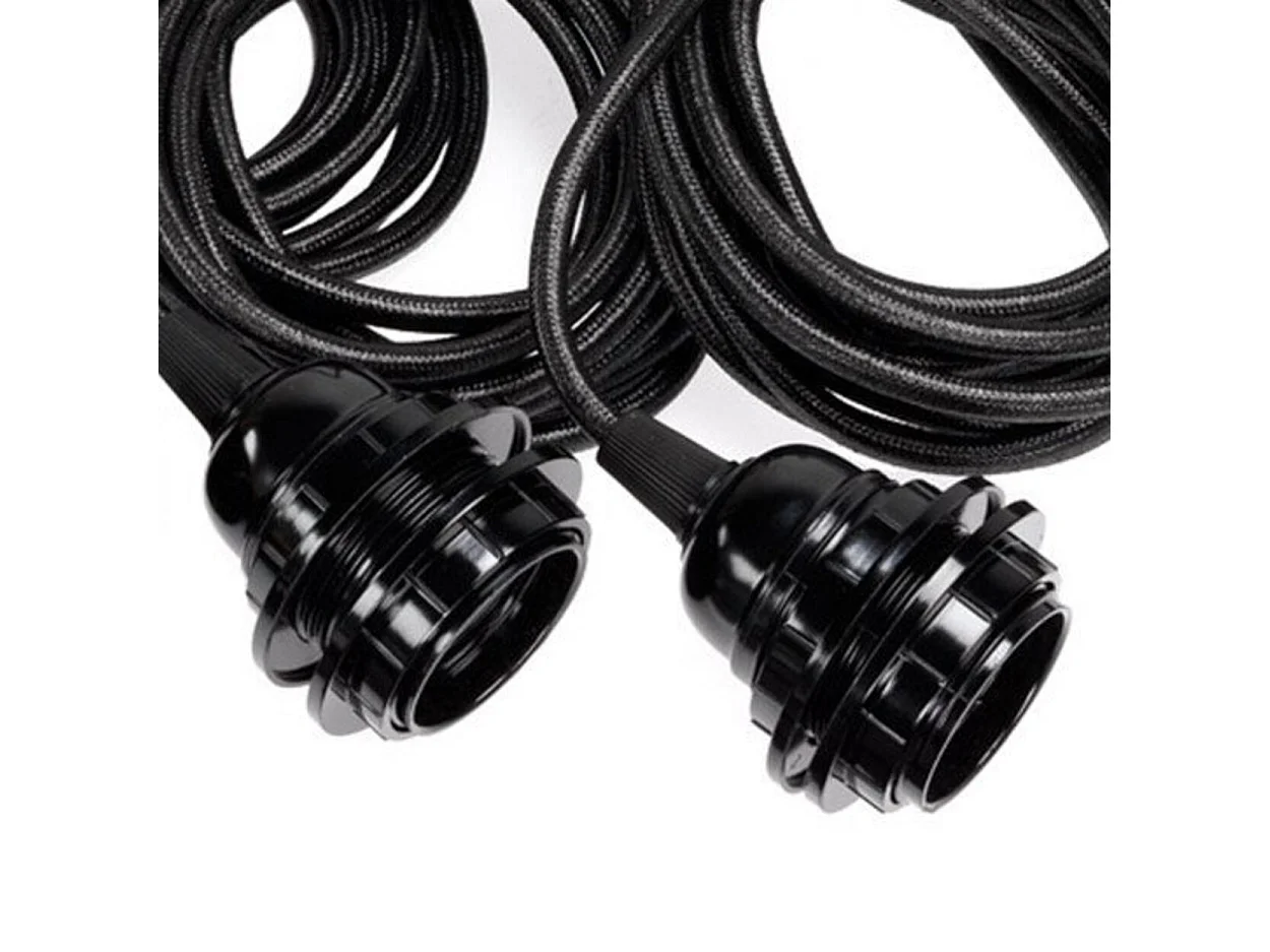 Douille de Plafond - Noir - 3 Pièces