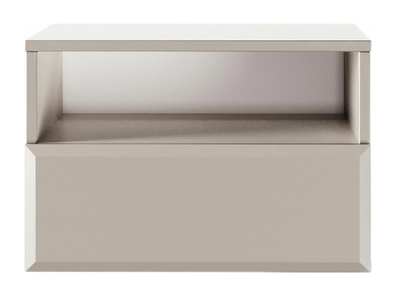 Nachtkastje - 54 cm - Beige - hangend met lade - CHOCOLADE