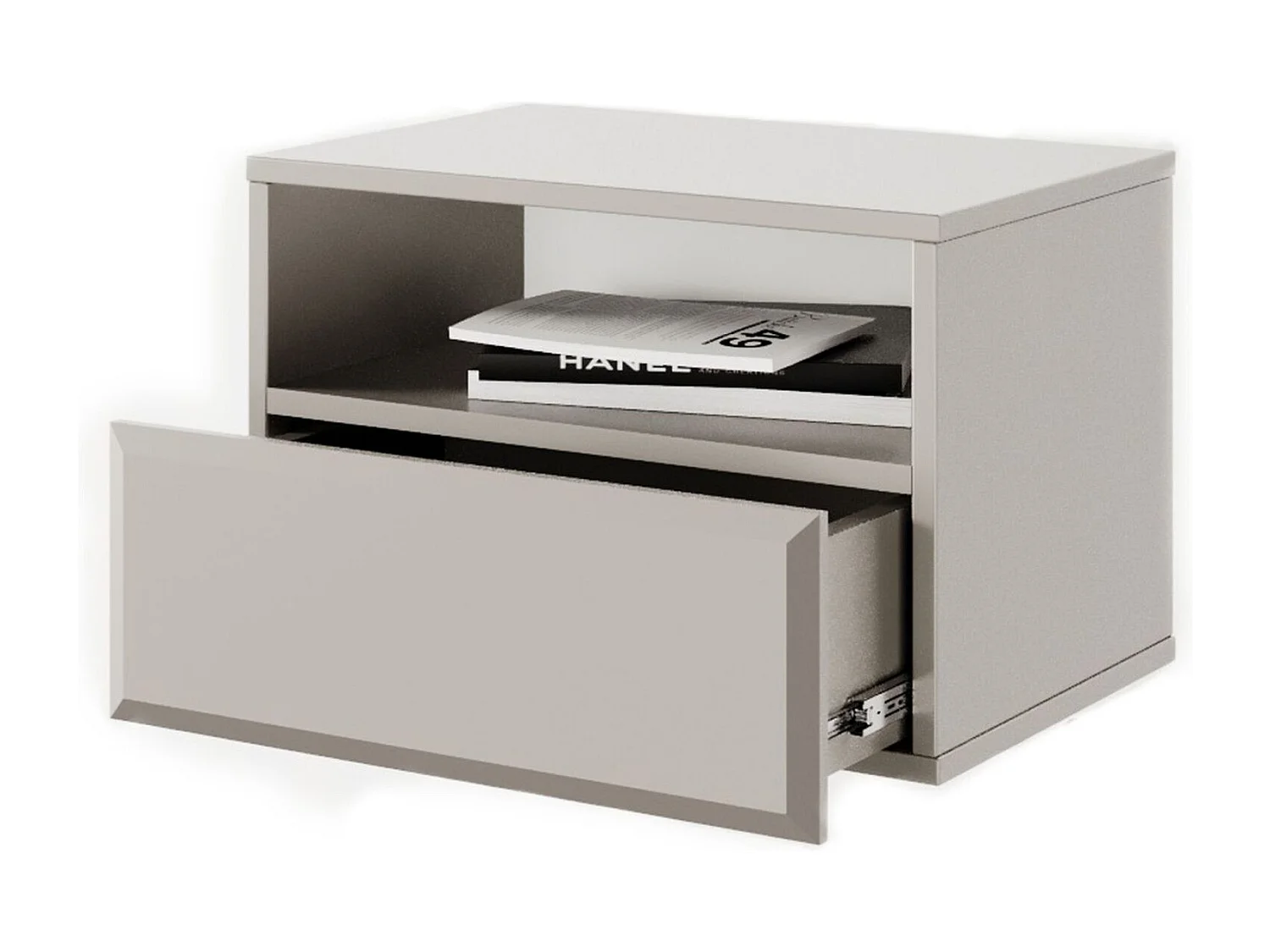 Nachtkastje - 54 cm - Beige - hangend met lade - CHOCOLADE