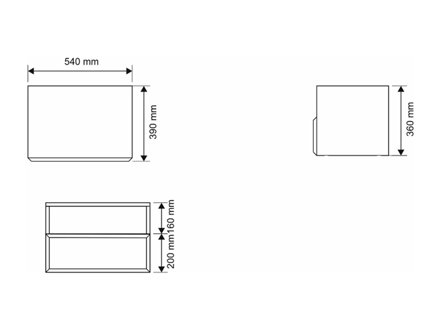 Nachtkastje - 54 cm - Beige - hangend met lade - CHOCOLADE