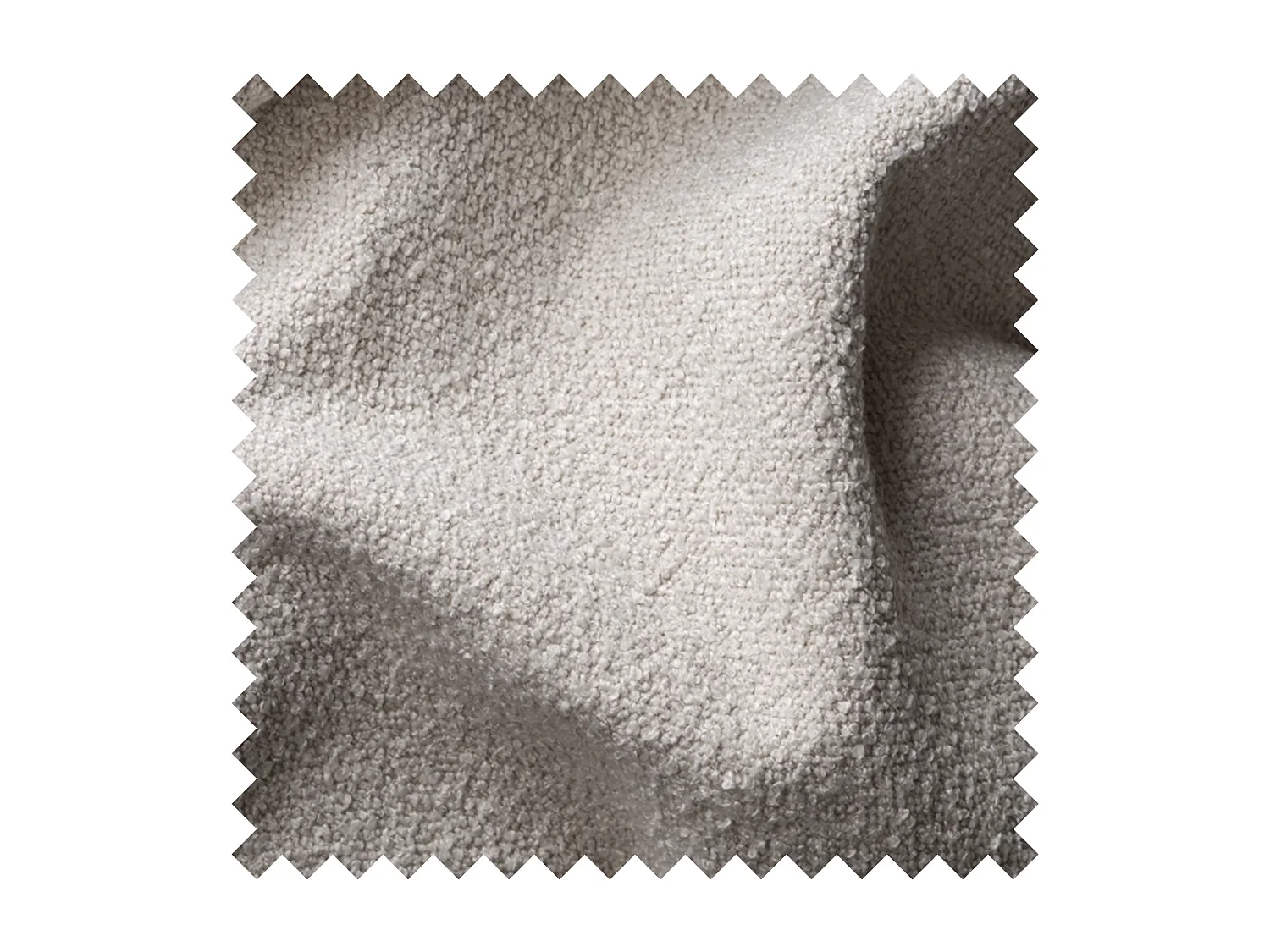 Ecksofa mit Schlaffunktion, Stauraum und Bouclé-Bezug - creme - rechts - DANDELINO