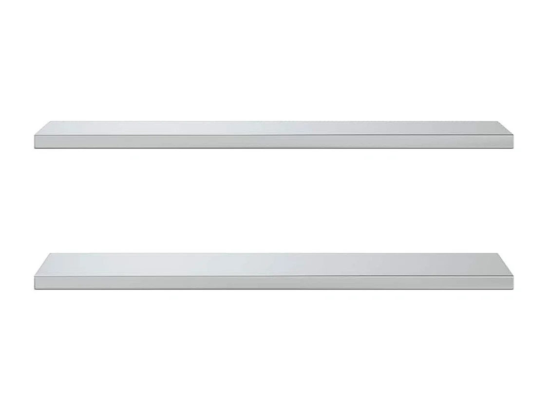 Étagères murales 2 pcs 100x30 cm argenté acier inoxydable