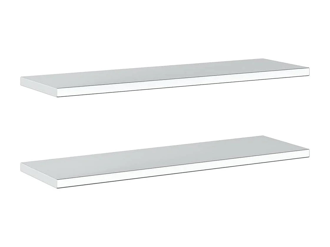 Étagères murales 2 pcs 100x30 cm argenté acier inoxydable