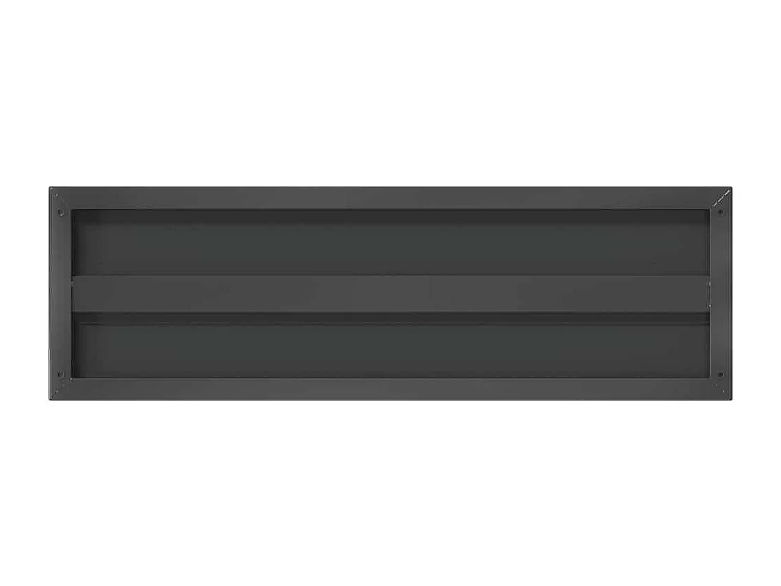 Wandregale 2 Stk. 75x23,5x3 cm Schwarz Edelstahl