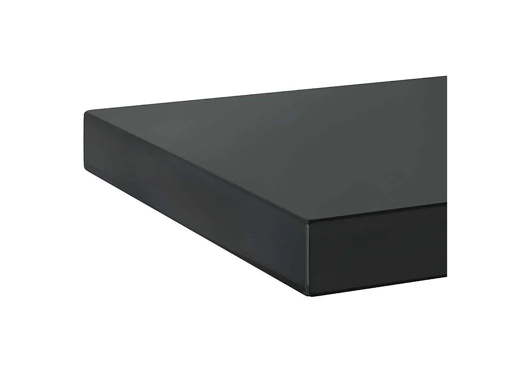 Étagères murales 2 pcs 75x23,5 cm noir acier inoxydable