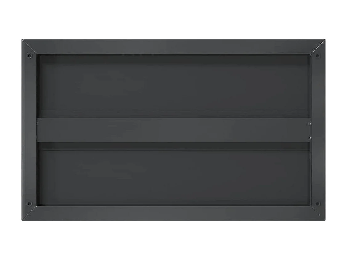 Wandregale 2 Stk. 75x30x3 cm Schwarz Edelstahl