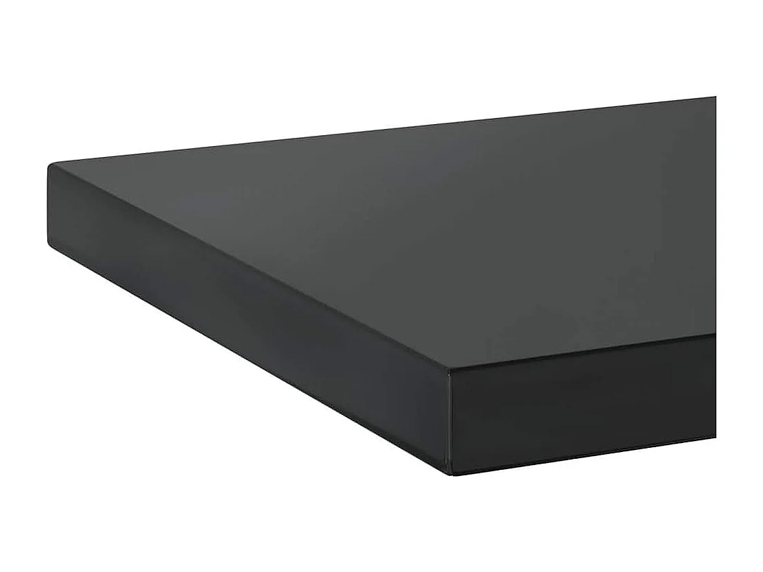 Wandregale 2 Stk. 75x30x3 cm Schwarz Edelstahl