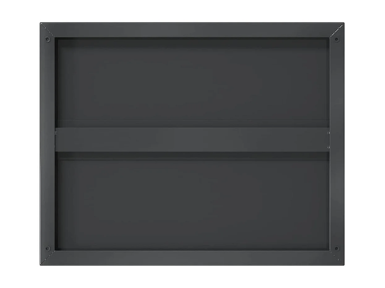 Mensole a Muro 2 pz 50x40x3 cm Nero in Acciaio Inossidabile