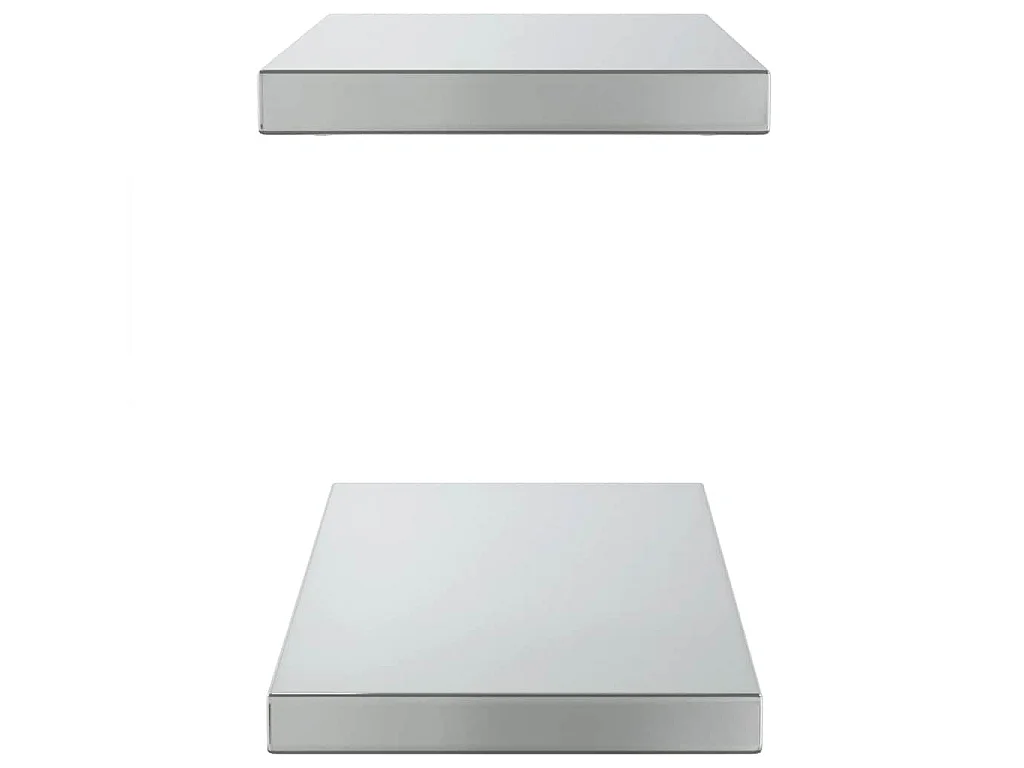 Étagères murales 2 pcs 50x23,5 cm argenté acier inoxydable