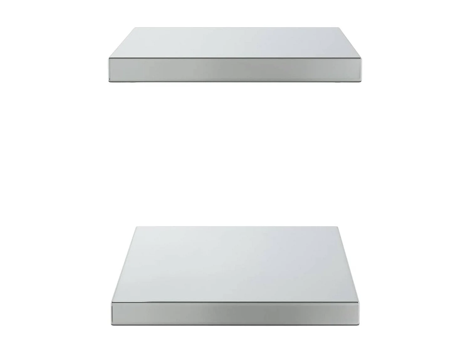 Étagères murales 2 pcs 50x30 cm argenté acier inoxydable