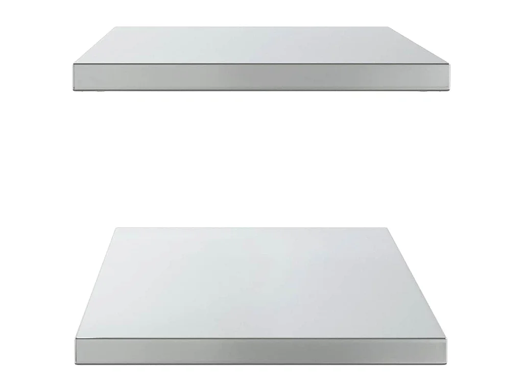 Mensole a Muro 2 pz 100x40 cm Argento in Acciaio Inossidabile