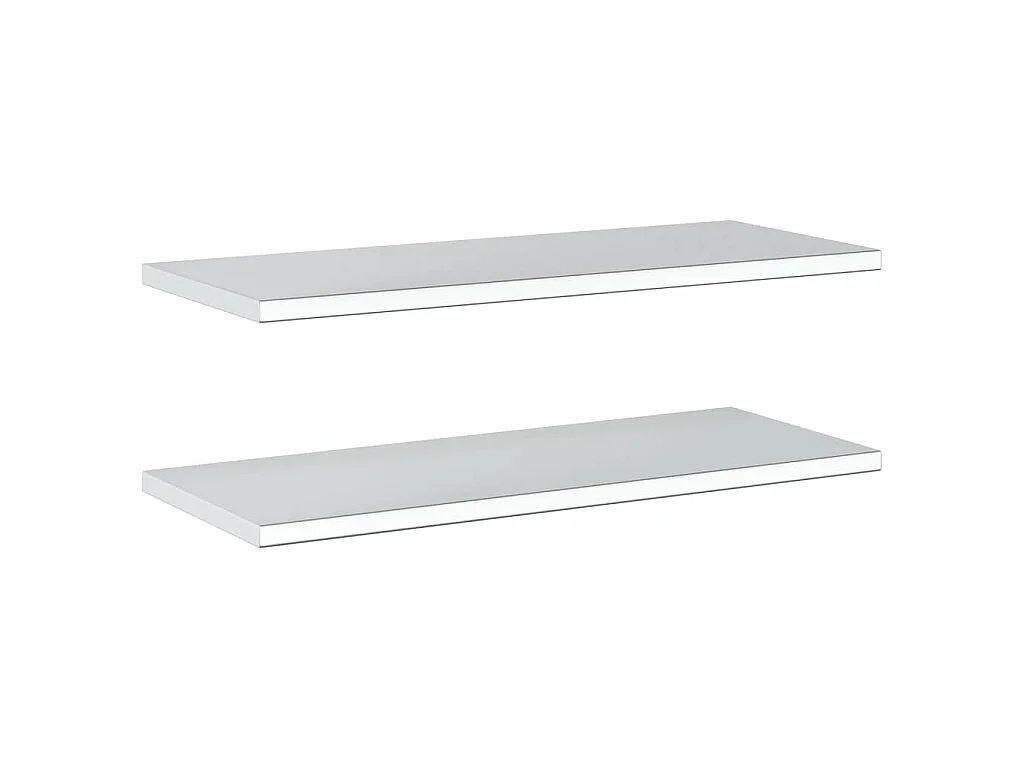Mensole a Muro 2 pz 100x40 cm Argento in Acciaio Inossidabile