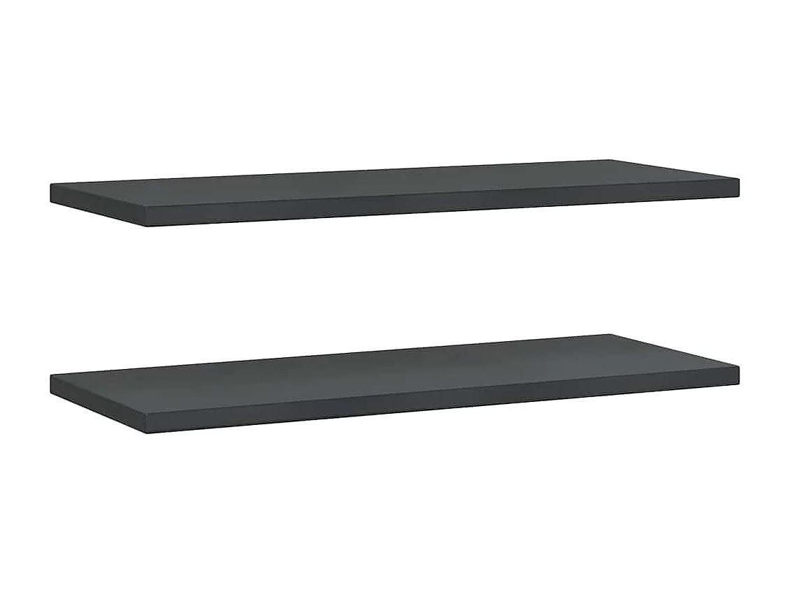 Wandschappen 2 st 100x40 cm roestvrijstaal zwart