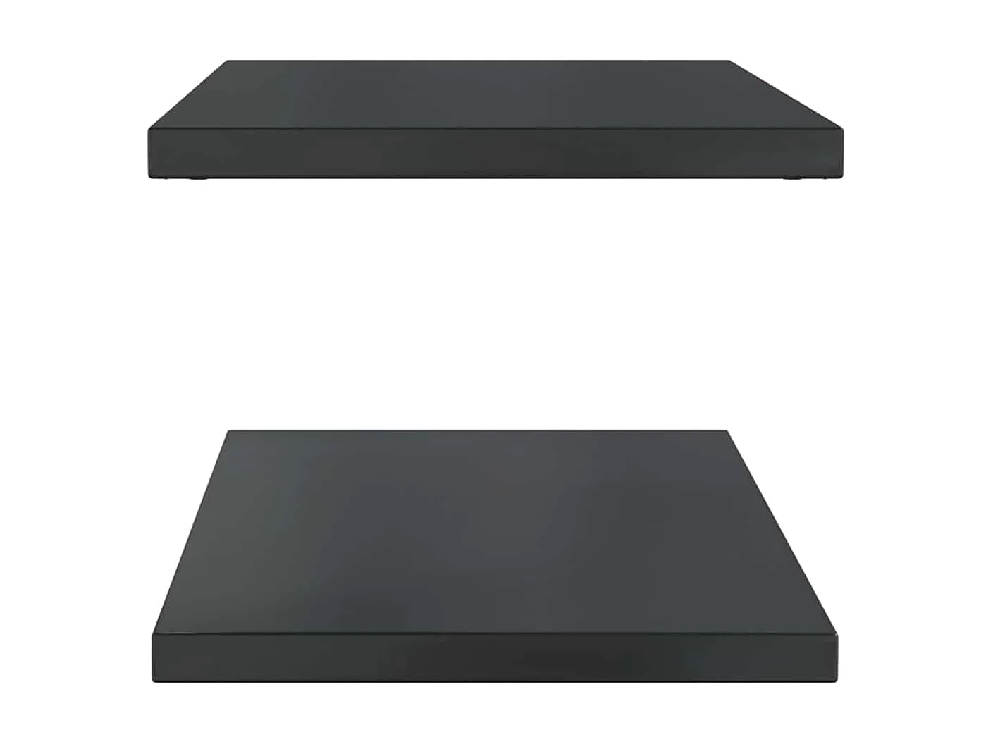 Wandschappen 2 st 100x40 cm roestvrijstaal zwart