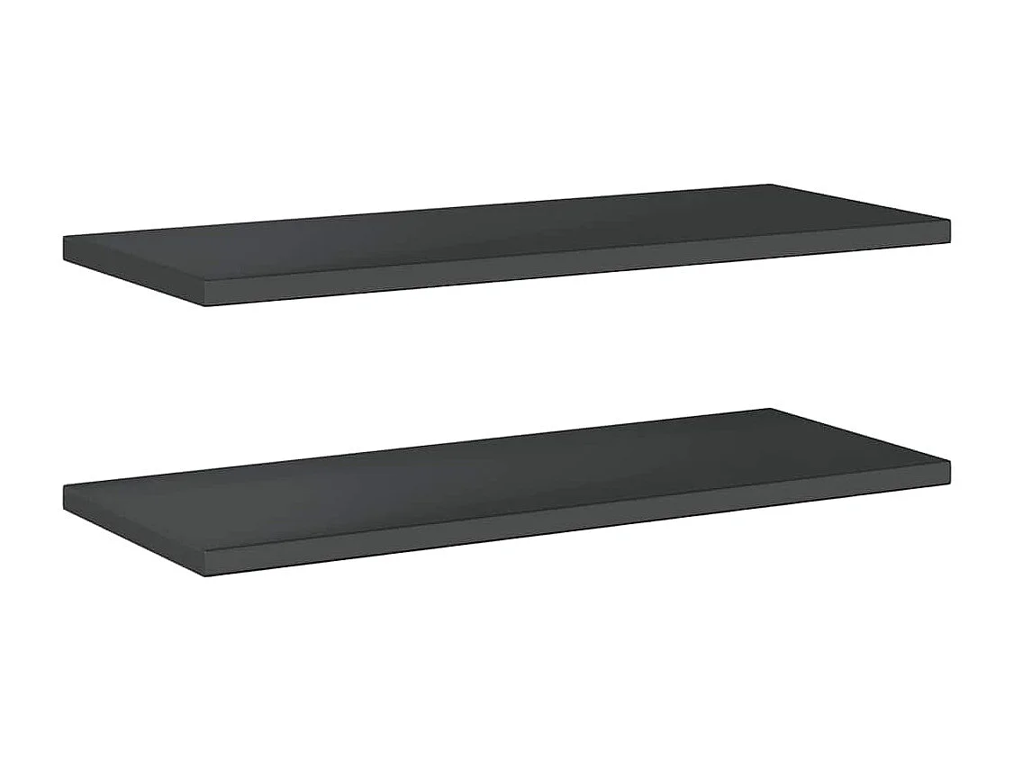 Wandschappen 2 st 100x40 cm roestvrijstaal zwart