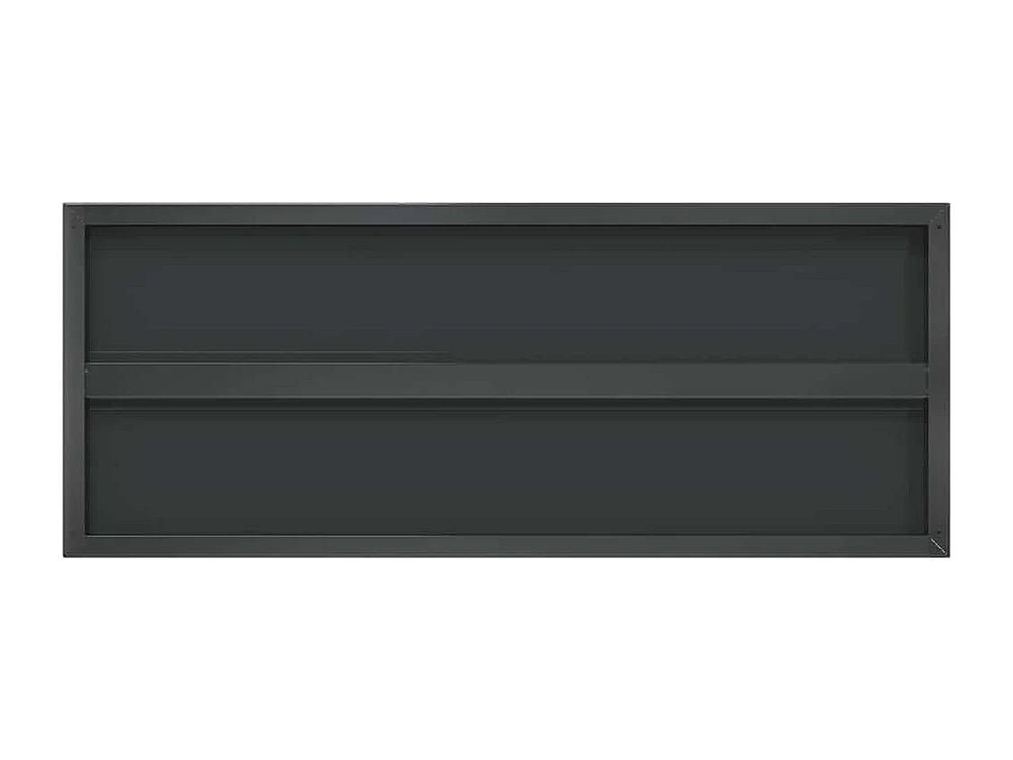 Wandschappen 2 st 100x40 cm roestvrijstaal zwart