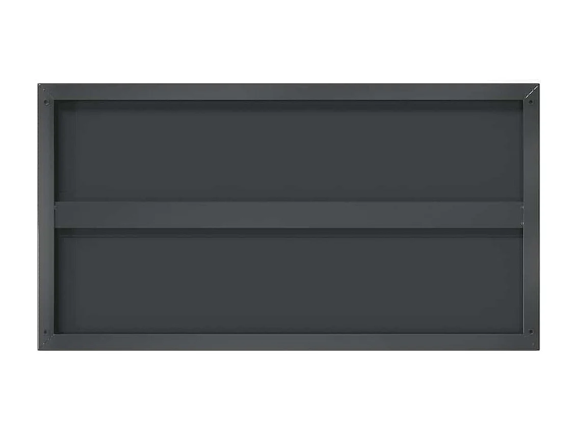 Wandregale 2 Stk. 75x40x3 cm Schwarz Edelstahl