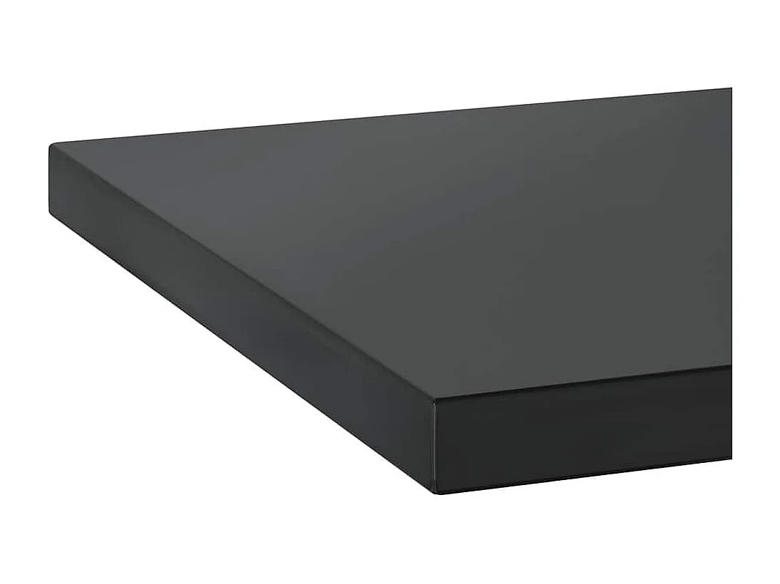 Wandregale 2 Stk. 75x40x3 cm Schwarz Edelstahl