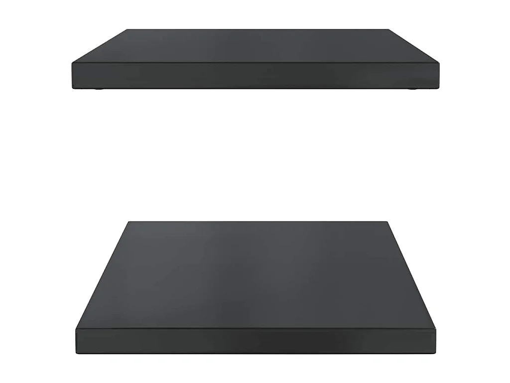 Étagères murales 2 pcs 75x40 cm noir acier inoxydable
