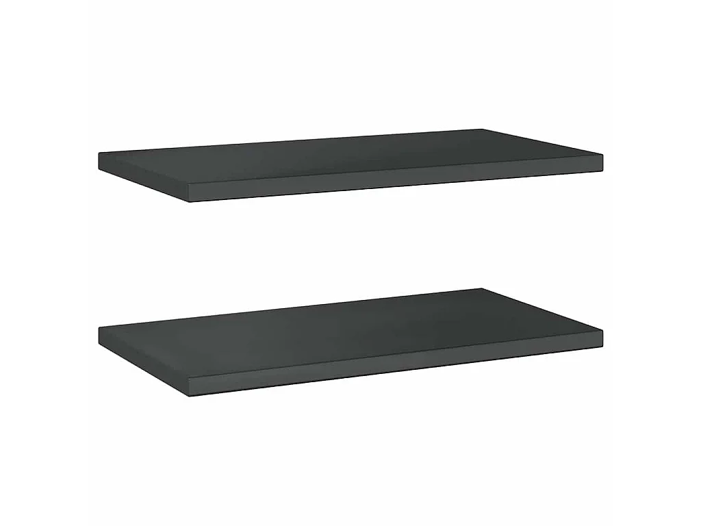 Étagères murales 2 pcs 75x40 cm noir acier inoxydable
