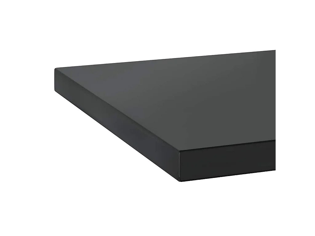 Étagères murales 2 pcs 75x40 cm noir acier inoxydable