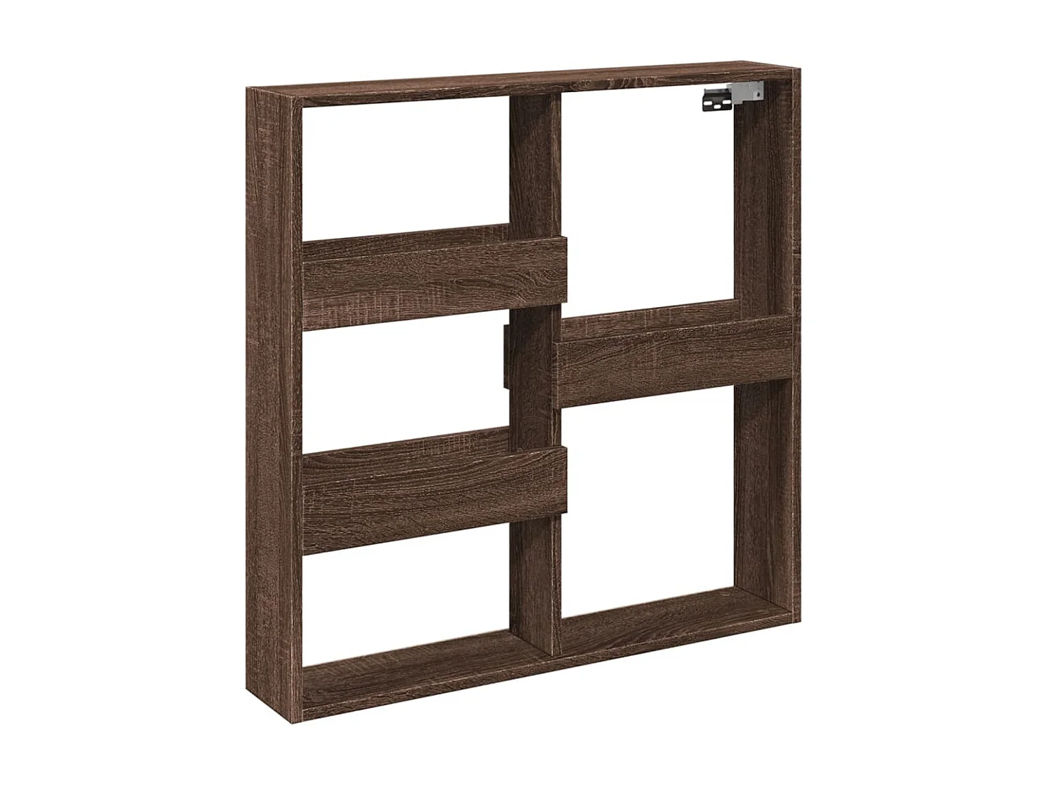 Wandschrank Braun Eichen-Optik 80x15x80 cm Holzwerkstoff